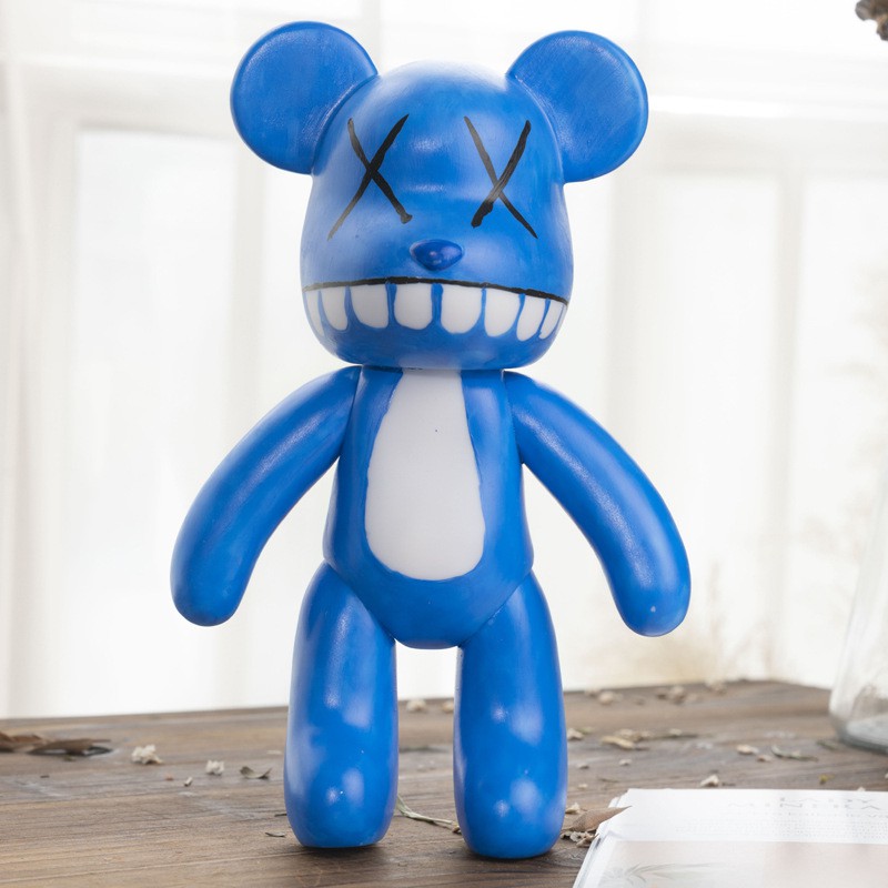 Gấu Bearbrick tô tượng sơn trang trí theo sở thích, vẽ trên phôi gấu đính đá bearbrick 23cm, giúp bé thông minh,sáng tạo