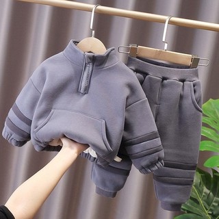 Bộ Nỉ Bông Cho Bé, Bộ Cổ Khóa Túi Cực Ấm Cho Bé từ 8-28kg MINKY BABY