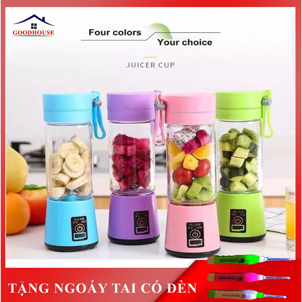 Máy xay sinh tố cầm tay, máy xay cầm tay sạc pin, nhiều chế độ xay, nhỏ gọn tiện lợi khi mang theo, bảo hành 2 năm