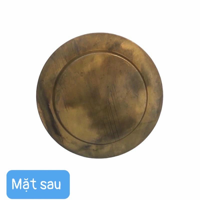 Mâm đồng trạm tứ quý 45 cm nặng 1.5 kg chất liệu bằng đồng nhà làm ra mâm dùng ăn cơm hàng ngày hoặc mâm treo phong thủy
