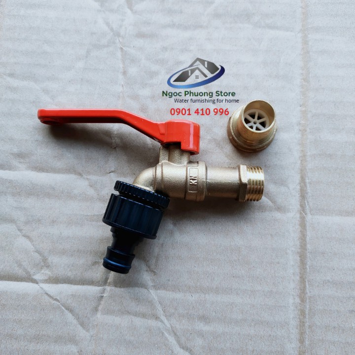 Cút nối nhanh dương W3084 AQUAMATE ĐÀI LOAN, đầu còn lại nối vòi nước ren ngoài 21mm hoặc 27mm