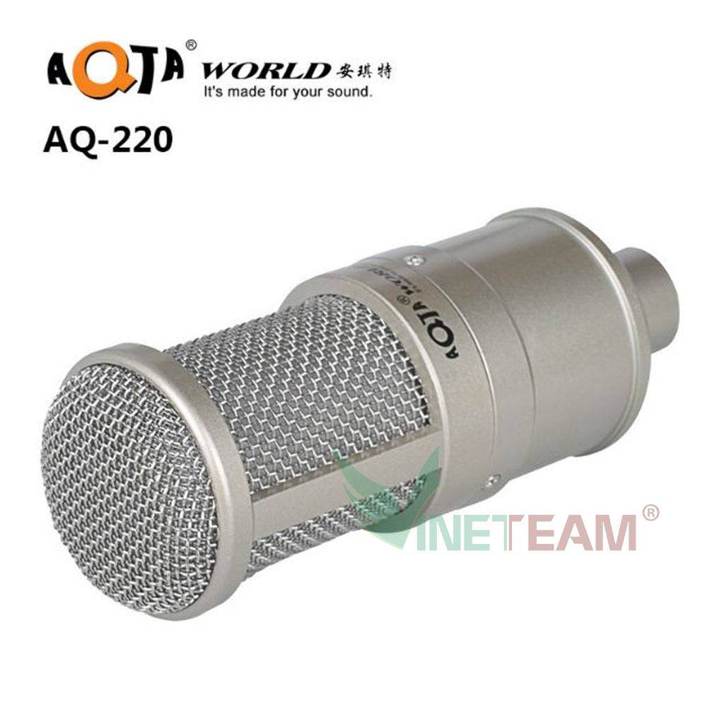 Micro livestream Karaoke AQ220 - Micro thu âm hát Live Stream cao cấp chính hãng AQTA chất âm trong, hút âm tốt -dc4386