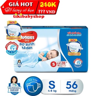Tã dán sơ sinh huggies dry newborn s56 - 56 miếng - cho bé 4-7kg