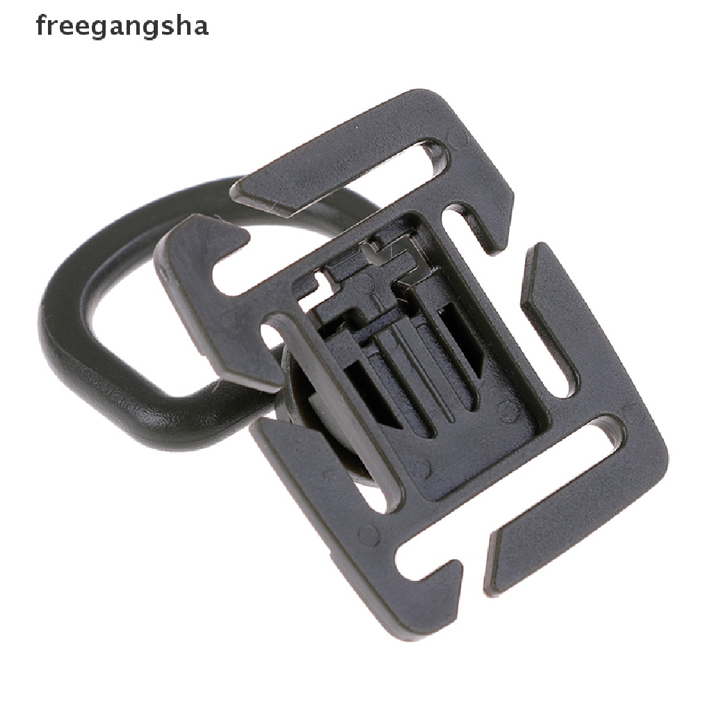 [FREG] 2pc Swivel D Ring Clip Webbing Clamp Tactical Backpack Attach Strap Hang Outdoor FDH
