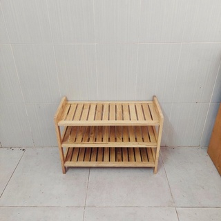 Kệ dép 3 tầng gỗ cao su