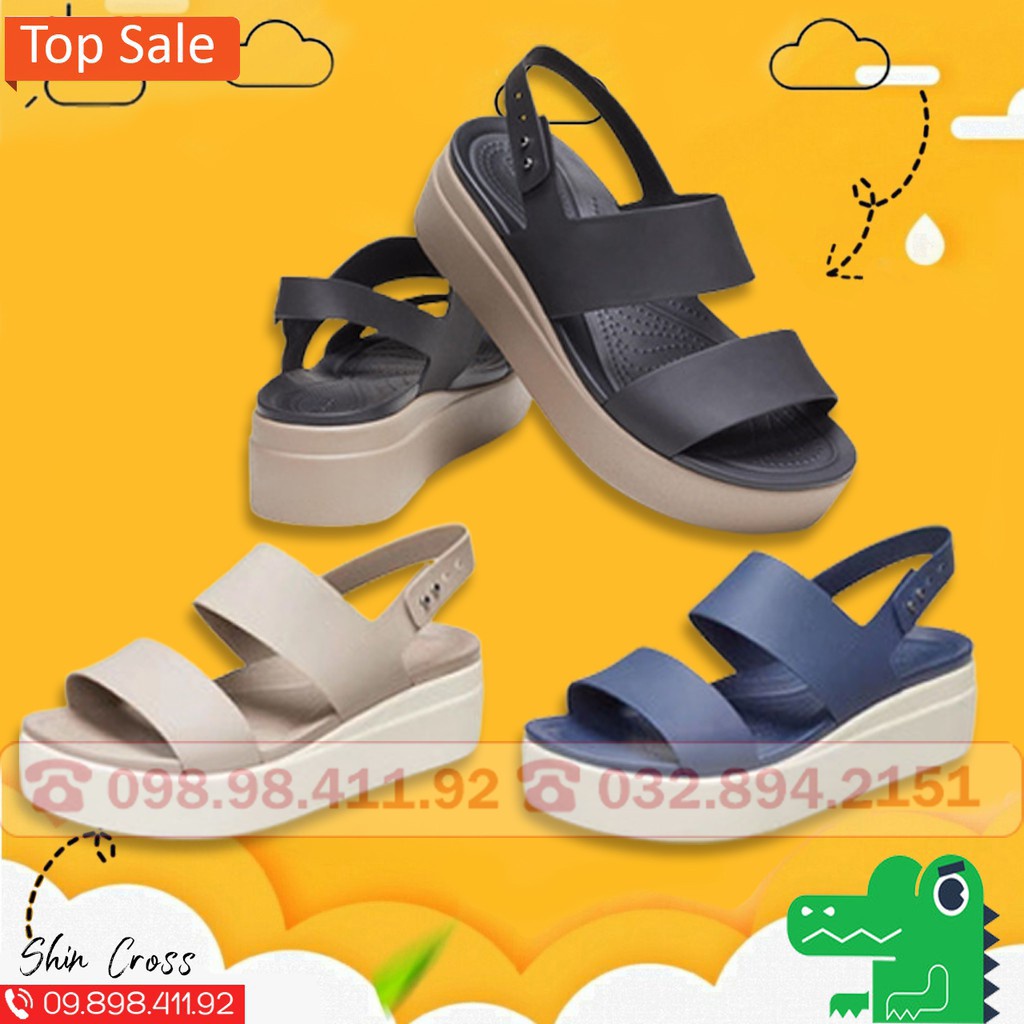 Dép sandal cross đế cao có qoai 6cm có quai nhiều màu DCDC71 size 35 36 37 38 39 40
