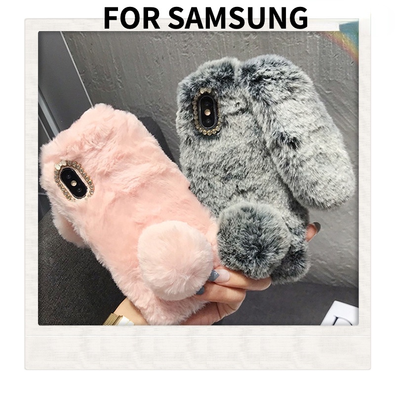 Ốp điện thoại lông thỏ dễ thương cho Samsung A10s A20s M30s M31 A51 A71 A21 A31 A41 A21s M51 A42 A12 A52 A72 A32 A02