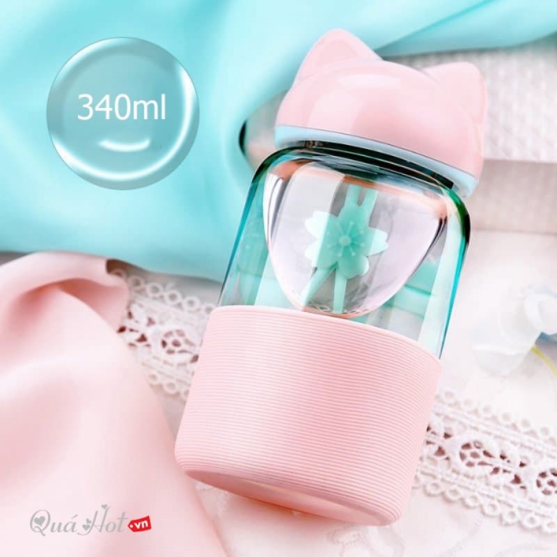 Bình Nước Thủy Tinh Dễ Thương CUTE HOT ME