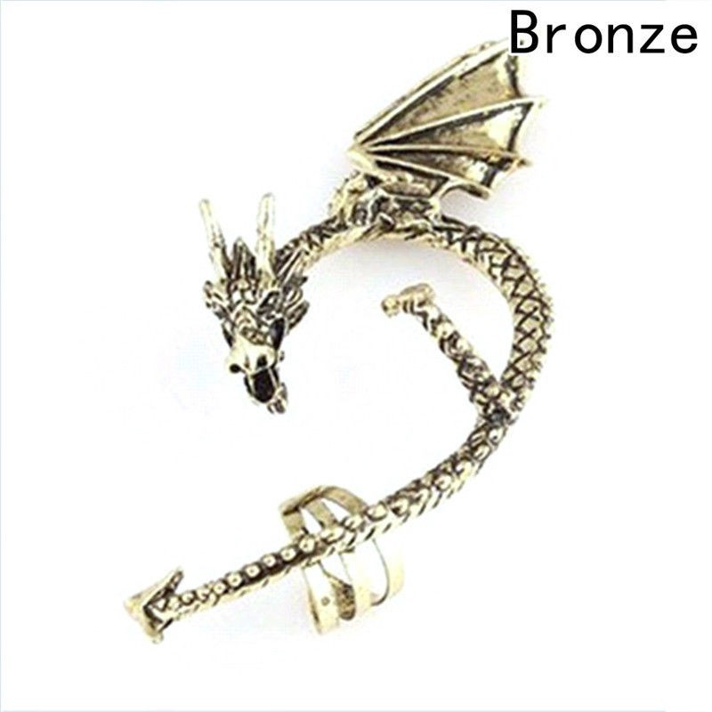 Khuyên kẹp vành tai hình con rồng thời trang cá tính dành cho cả nam và nữ