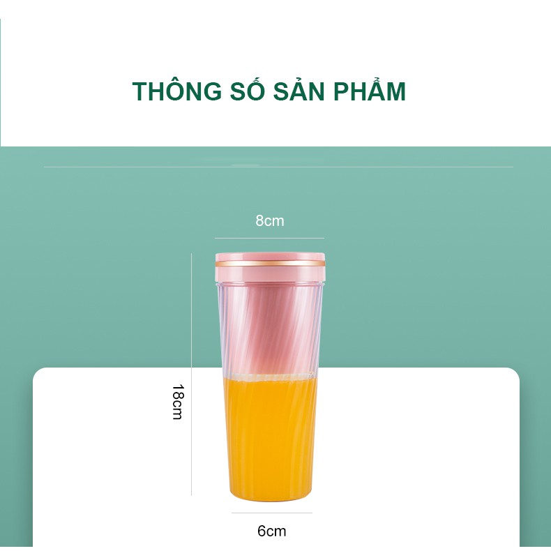 [ Thanh lý ] Máy xay sinh tố mini cầm tay đa năng JUICING CUP xay cực nhanh