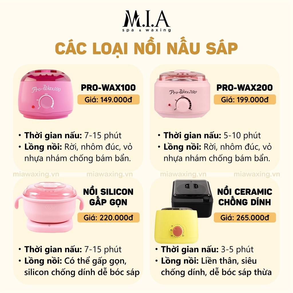 Nồi Nấu Sáp Wax Lông Cao Cấp Chống Dính