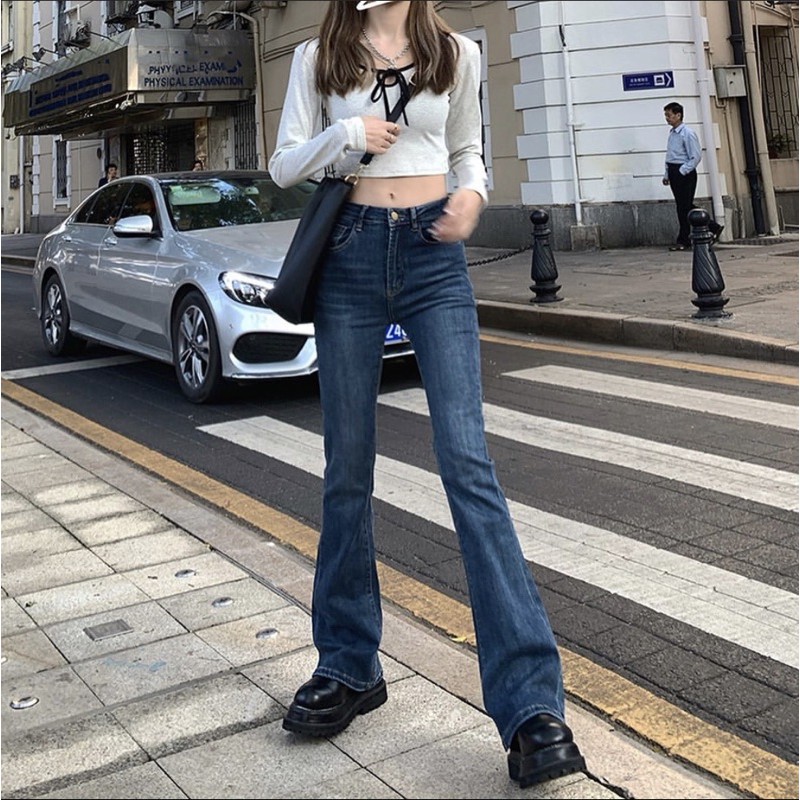 Quần jeans ống loe và ôm sát ullzang J130