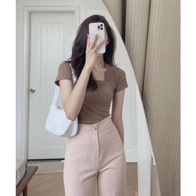 Áo thun Cổ U Ôm Boby Bazzic Sang Chảnh