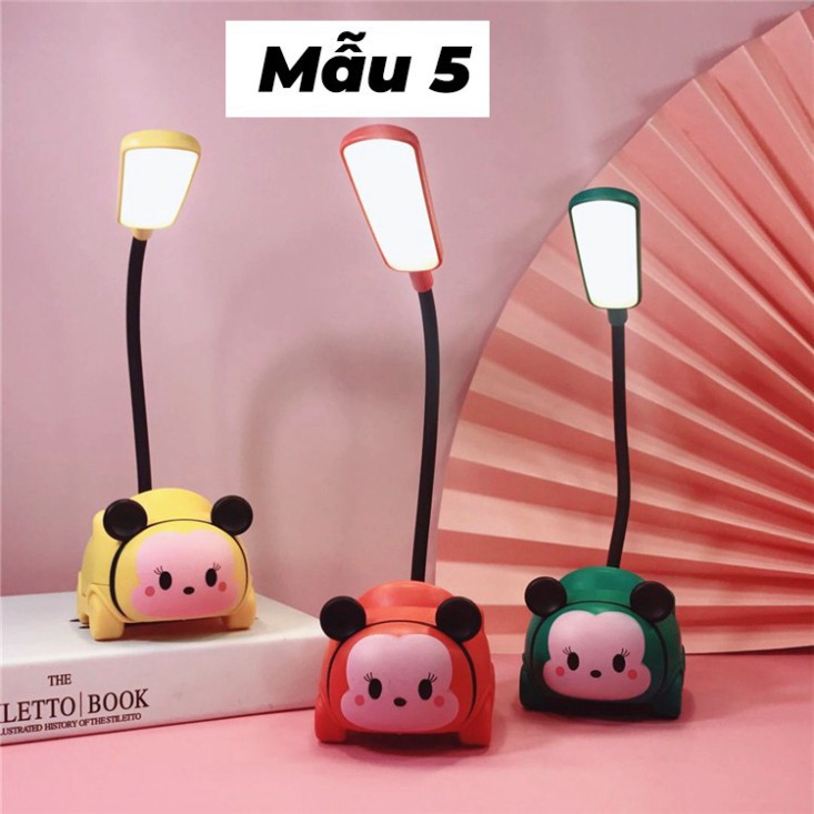 Đèn học để bàn mini hình thú dễ thương đèn led mini để bàn tích điện tiện lợi