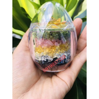 Trứng đá phong thủy ( cao 9 cm)