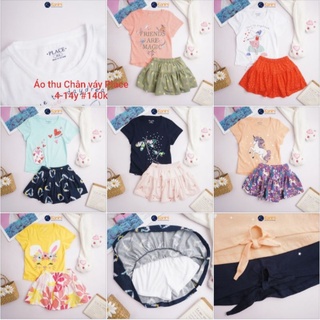 Set áo thun chân váy bé gái 4-14y