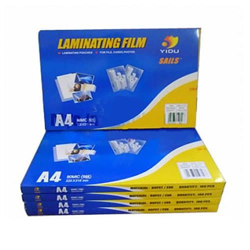 Giấy ép plastic A4/Nhựa ép plastic A4 Yidu chính hãng (hộp 100 tờ)