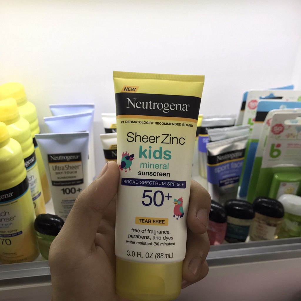 [XÁCH TAY MỸ] Kem chống nắng NEUTROGENA SHEER ZINC KIDS 👼 100% USA