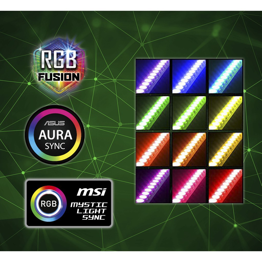 Dây led 12v RGB đồng bộ Aura Sync, RGB Fusion, MSI Mystic Light, ASrock RGB