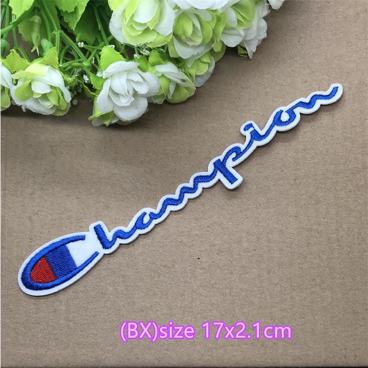 Miếng Dán Ủi Quần Áo Nhiều Kích Thước Đặc Biệt Thêu Chữ champion Có Thể Được Làm Bằng Tay diy