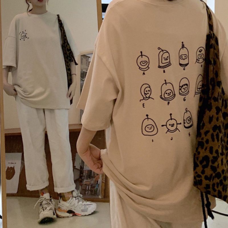 Áo thun tay lỡ unisex phi hành gia