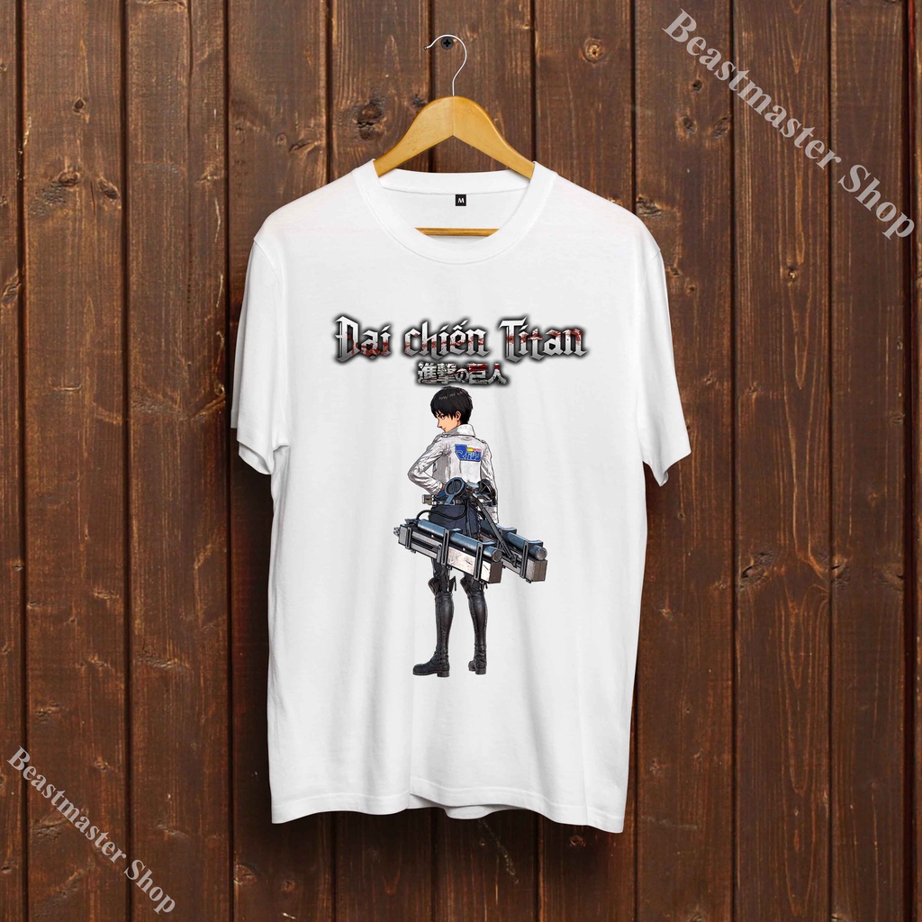 Áo Phông Eren Yeager Attack on Titan trẻ em Cotton cute dễ thương ngắn tay cực chất R40EY009