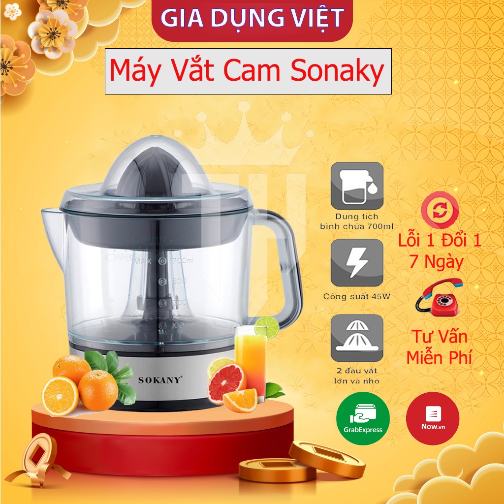 Máy Vắt Cam Sokany Chính Hãng Dung Tích 700ml - Máy Vắt Nước Cam Tự Động Bằng Điện 2 Chiều