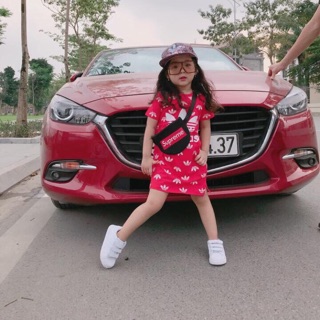 Váy cotton adidas cho bé yêu