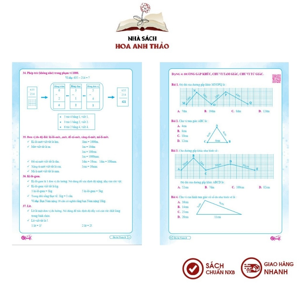 Sách - Bài Tập Ôn Hè Toán và Tiếng Việt 2 - Dành cho học sinh lớp 2 lên 3 (Combo 2 cuốn)