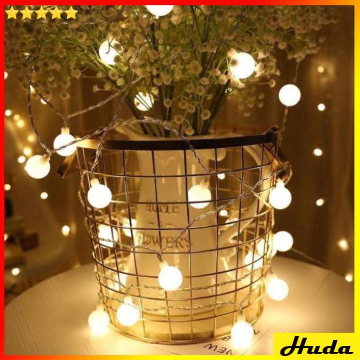 Dây đèn Led bi trang trí giáng sinh noel lễ hội phòng ngủ 10 mét 100 bóng