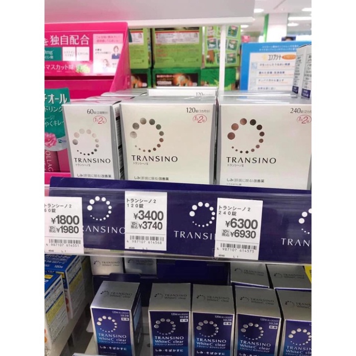 Viên Uống Trắng Da Mờ Nám Transino Nhật Bản 120v và 240 viên - White C Clear Giúp Sáng Da, Mờ Tàn Nhang