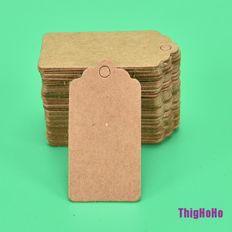 Set 100 thẻ giấy kraft trang trí quà tặng