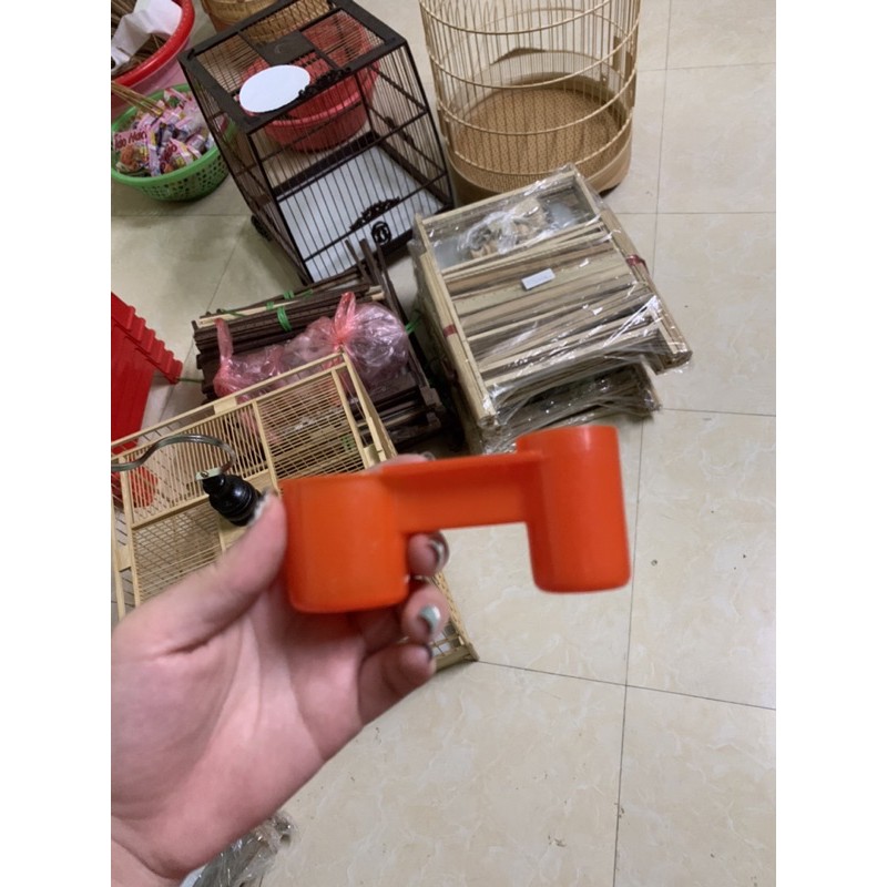 Nút chai uống nước cho chim, gà