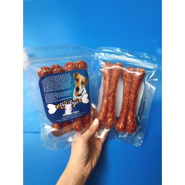 Bánh xương snack làm từ da bò cho chó TÀI HƯNG THỊNH