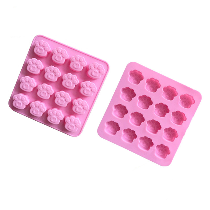 Khuôn Silicone Tạo Hình Dấu Chân Mèo Trang Trí Bánh