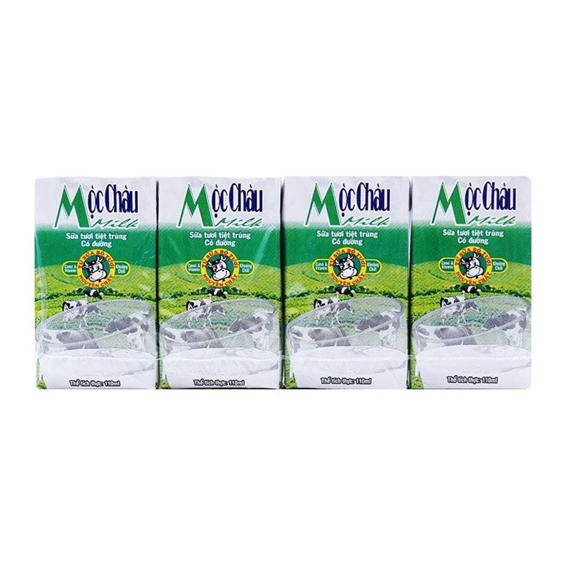 Thùng 12 Vỉ Sữa Tươi Mộc Châu Bé (110ml x 48 hộp)