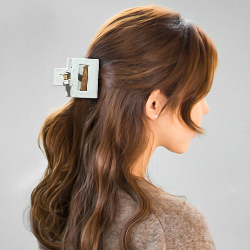 Kẹp tóc hình vuông bằng acrylic nhiều màu thời trang xinh xắn cho nữ