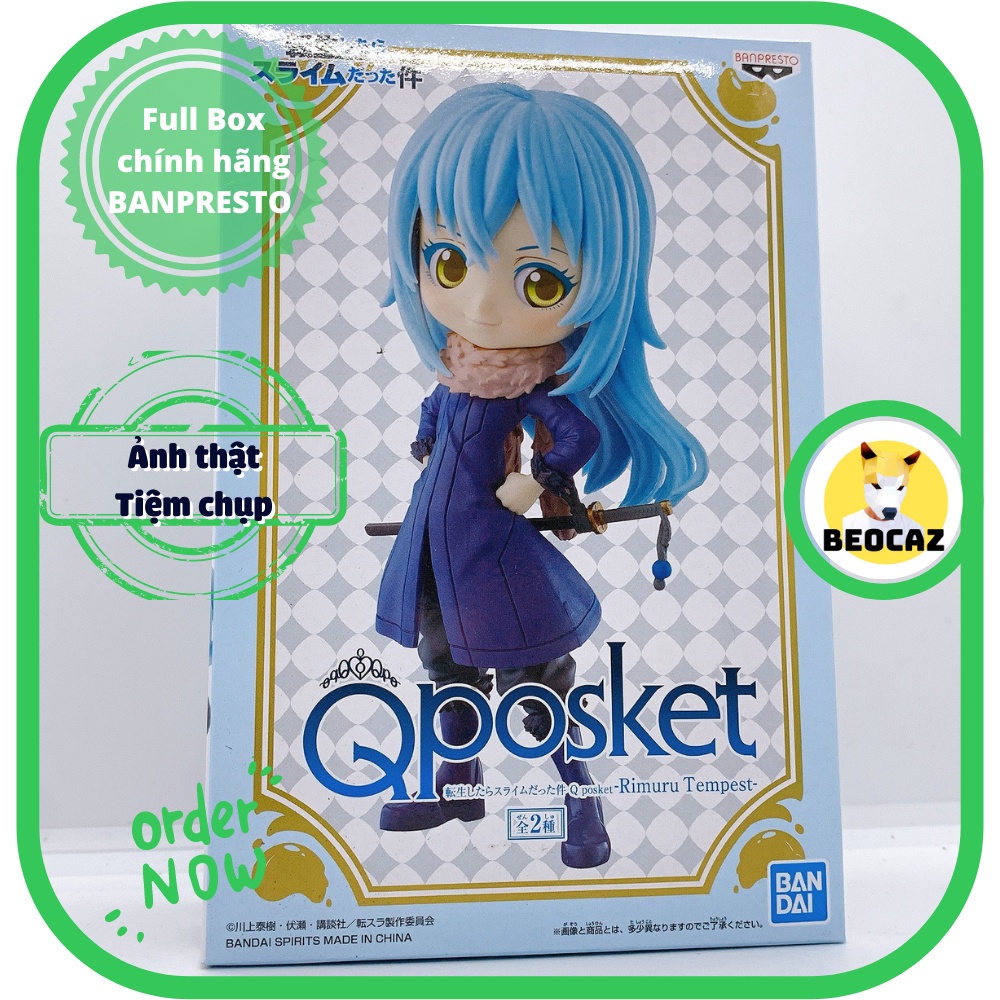 Mô hình Q Posket Rimuru Tempest Chuyển sinh thành Slime Full Box Chính Hãng Banpresto Tensura Đồ chơi Beocaz