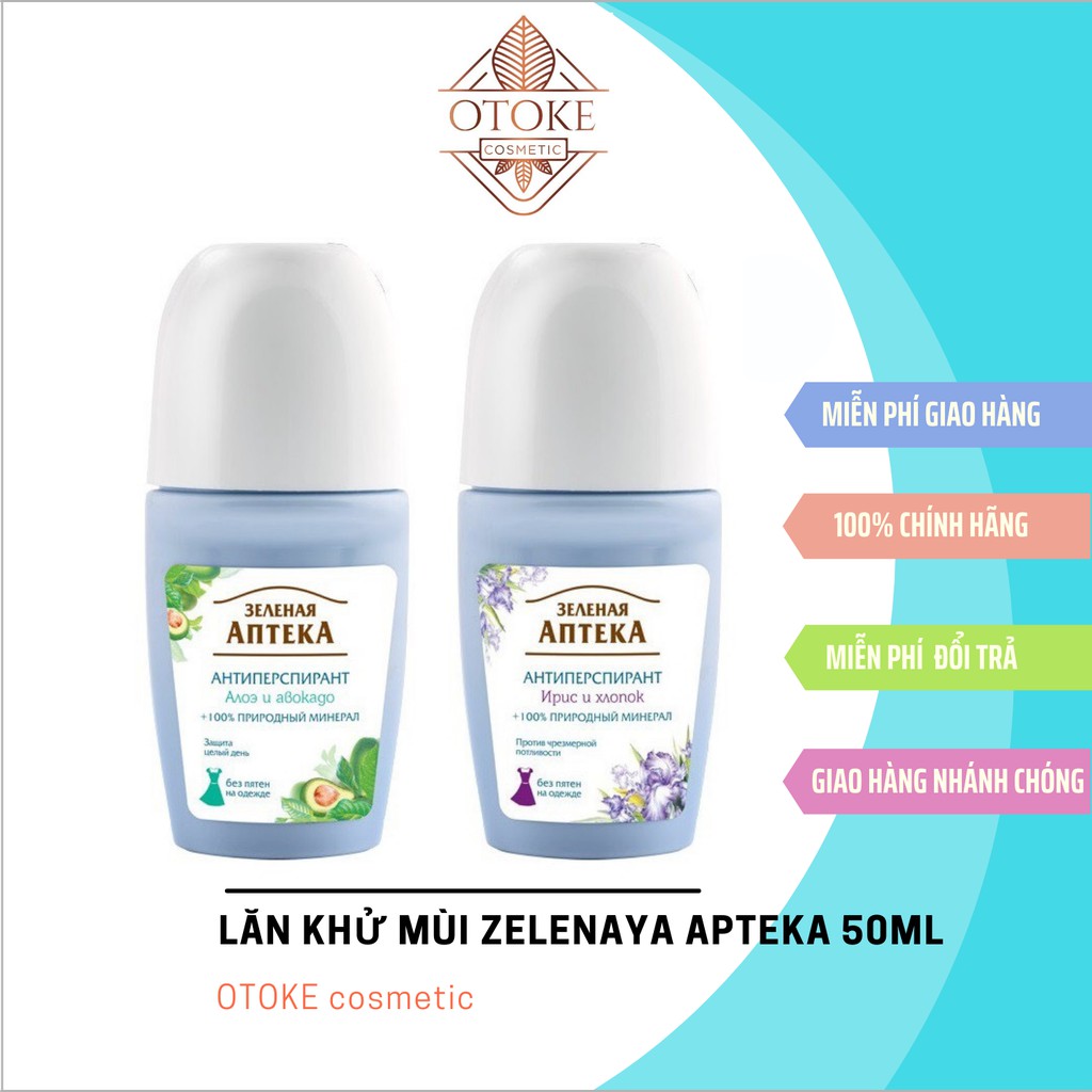 Lăn Khử Mùi 48H Lành Tính Siêu Khô Chống Mồ Hôi Chiết Xuất Từ Thiên Nhiên Zelenaya Apteka 50ml-OTOKE