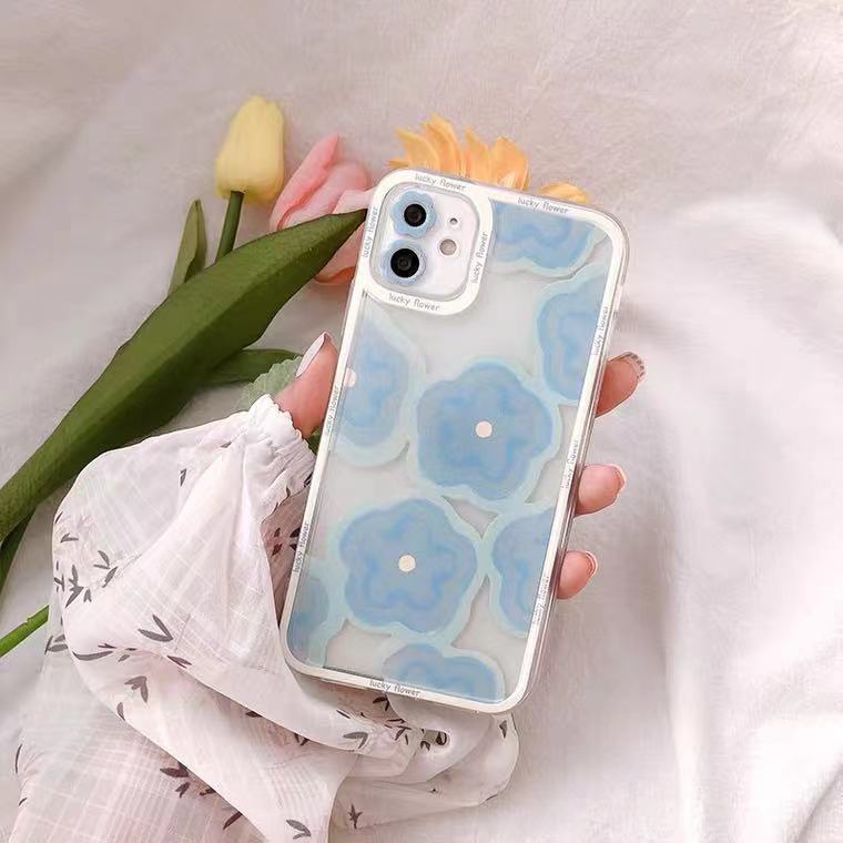 Ốp Điện Thoại Mềm Trong Suốt Hình Hoa Cho IPhone 12 Pro Max 11/ XS/ XR/ X/ 8/ 7/6 Plus Mini