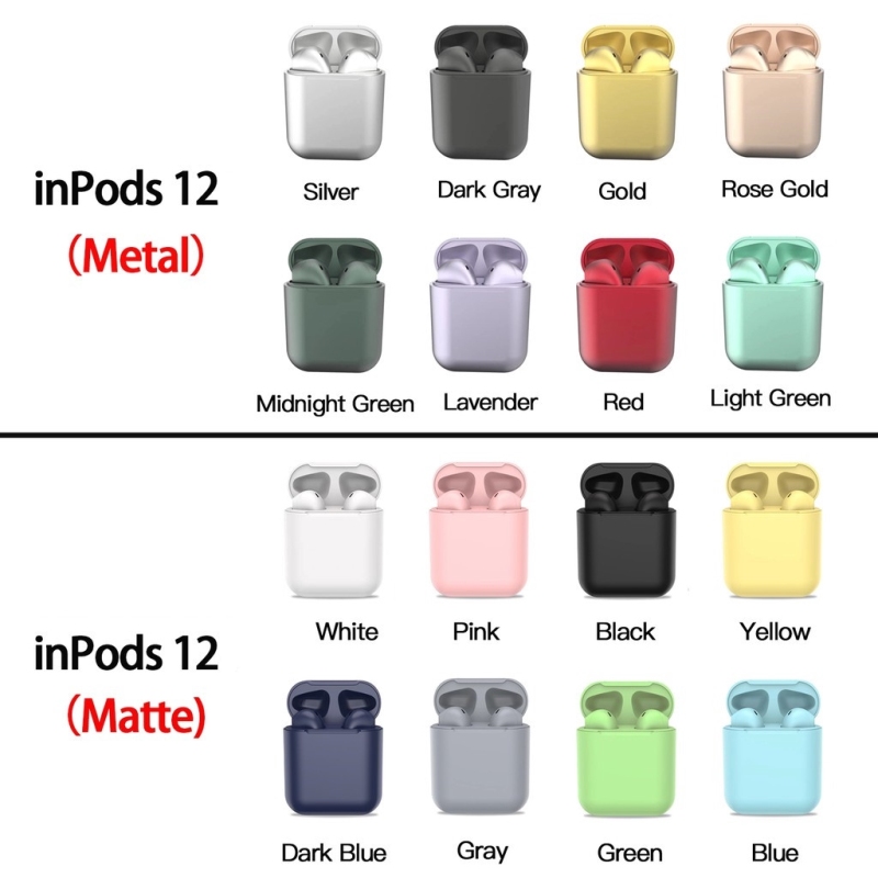 Tai Nghe Bluetooth Không Dây Topewon 12s Màu Bánh Macaron Tích Hợp Hộp Sạc Mạnh Mẽ Cho Android Huawei Iphone