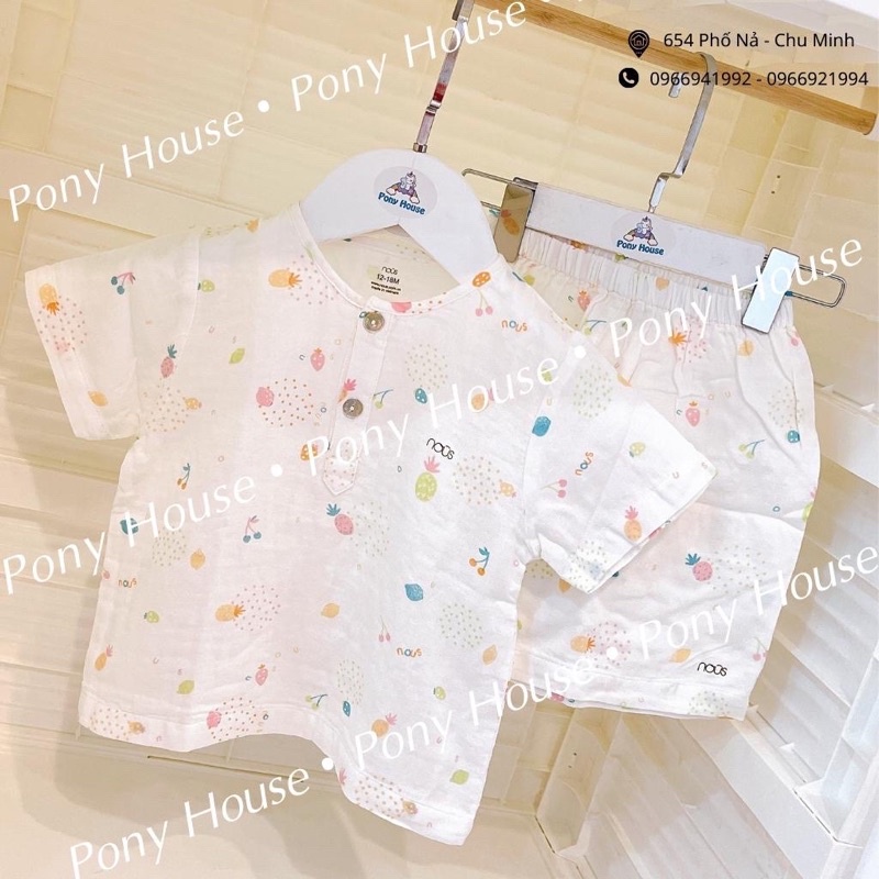 Bộ NOUS xô cài thẳng/ Bộ Nous xô cổ trụ cho bé trai bé gái 6 tháng đến 24 tháng chất mềm mát, nhiều màu sắc.