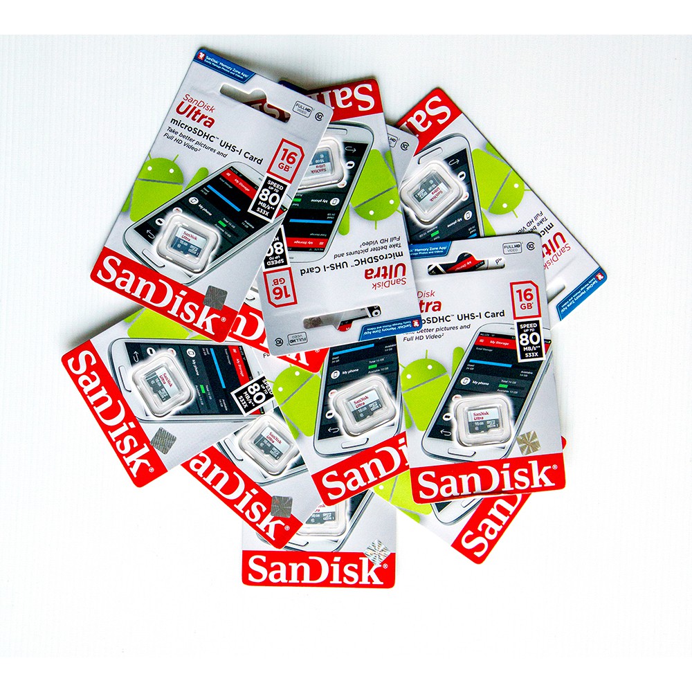 Thẻ Nhớ Sandisk Microsd 16gb 80mb / S Class 10 Chất Lượng Cao | BigBuy360 - bigbuy360.vn