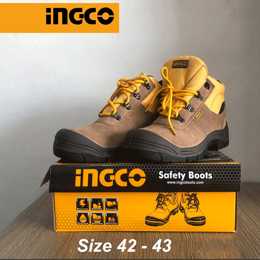 Giày bảo hộ lao động INGCO SSH02SB chất liệu da cao cấp