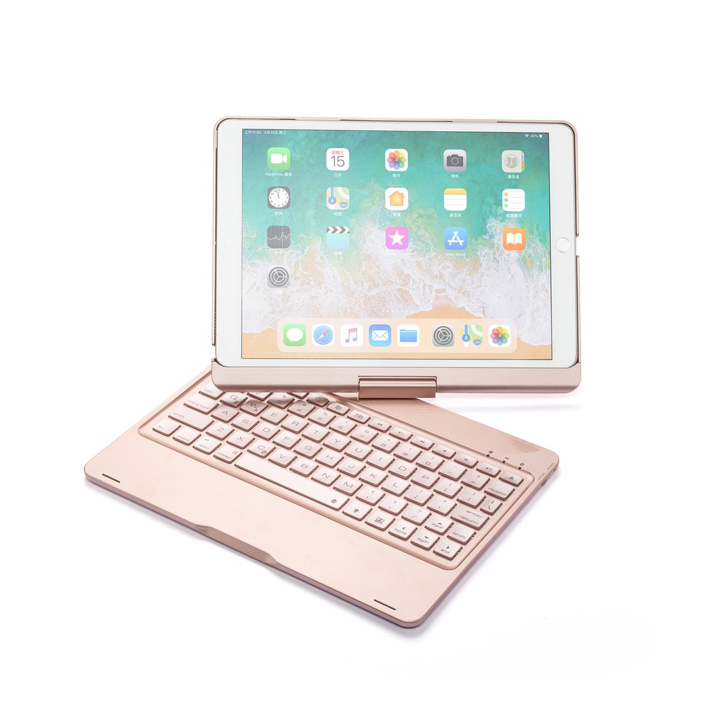 Bàn phím Bluetooth xoay 360 độ dành cho iPad Air 3 10.5 inch - Có 7 màu đèn cho bàn phím