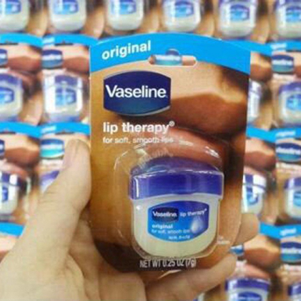 Sáp Dưỡng môi Vaseline Original 7g màu xanh