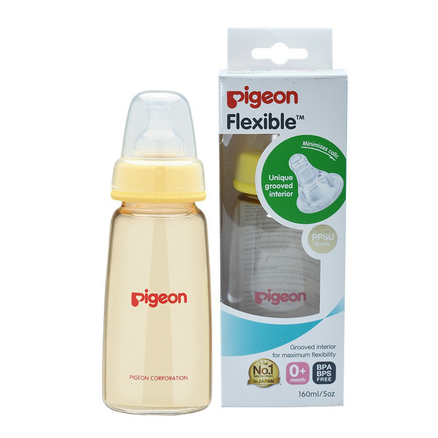 Bình sữa cổ hẹp PPSU Pigeon 160ml