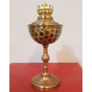 Đèn dầu bằng đồng cao 17cm