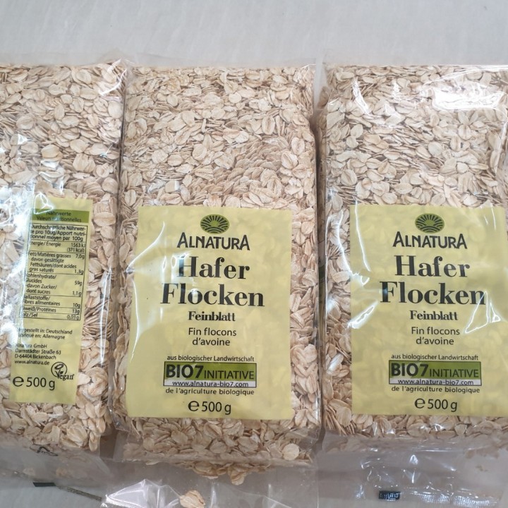 Yến mạch nguyên cám 1 kg - Yến mạch cán dẹp Hafer Flocken