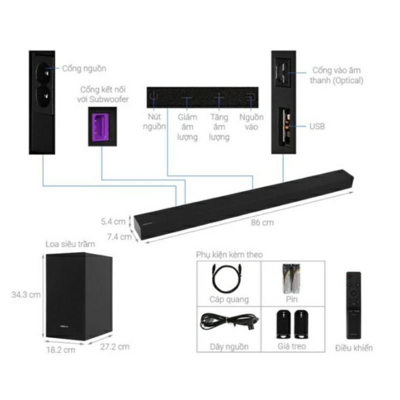 Dàn loa Samsung HW-T420 chính hãng, mới 100% bao
